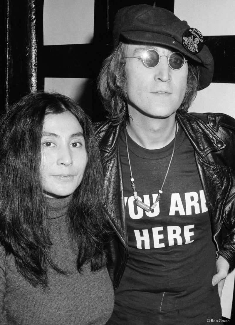 John Lennon and Yoko Ono. Apollo Theater, NYC, 1971, photographed by Bob Gruen.