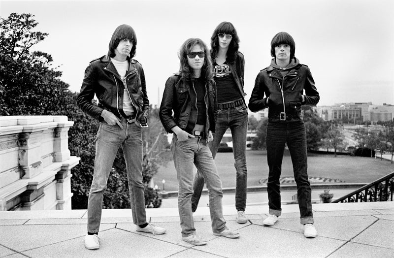 Ramones, photographed by Danny Fields, Supreme Court of the United States, Washington DC, 1976 (II)