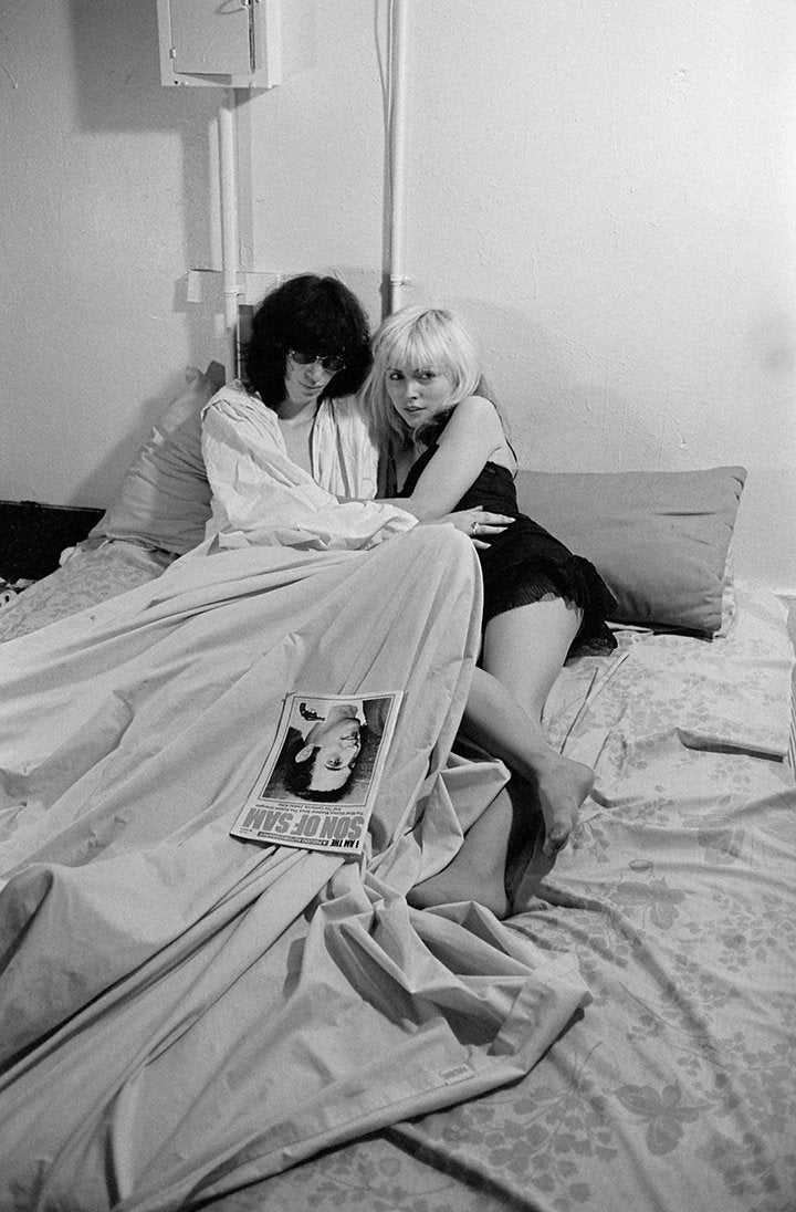 Debbie Harry and Joey Ramone, New York, 1977, photographed by Roberta Bayley.