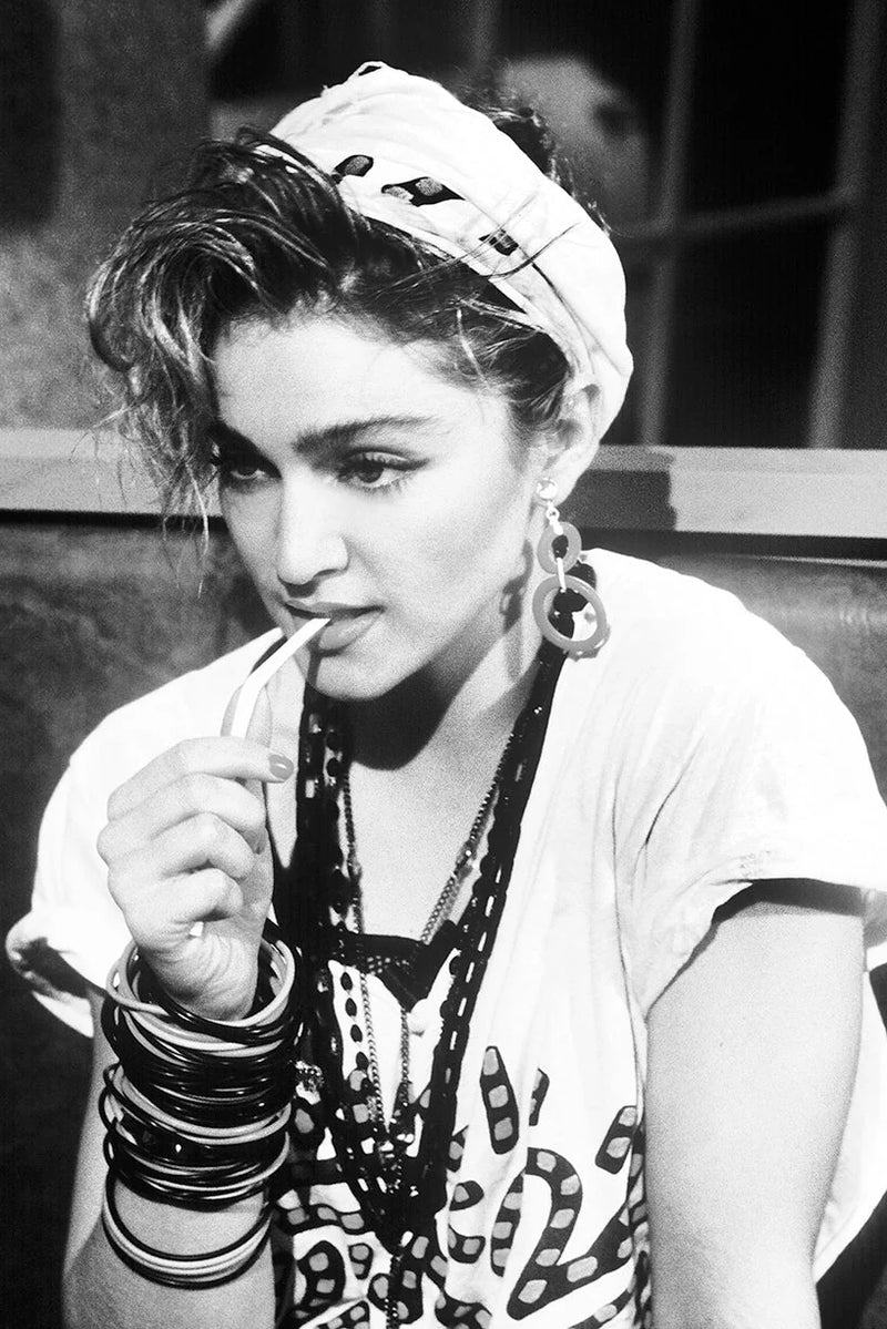Madonna at MTV Studios, New York City, 1984. Photograph by Mark Weiss.
