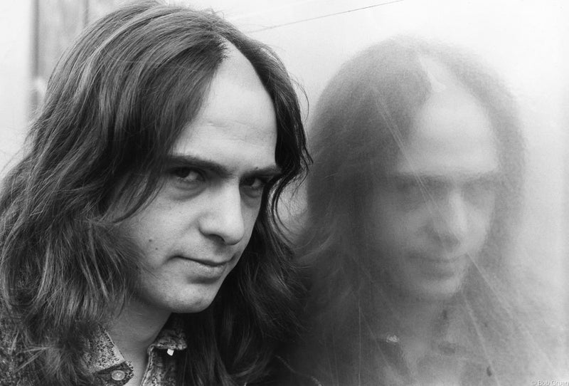Peter Gabriel double exposure portrait, New York City, 1973, photographed by Bob Gruen.