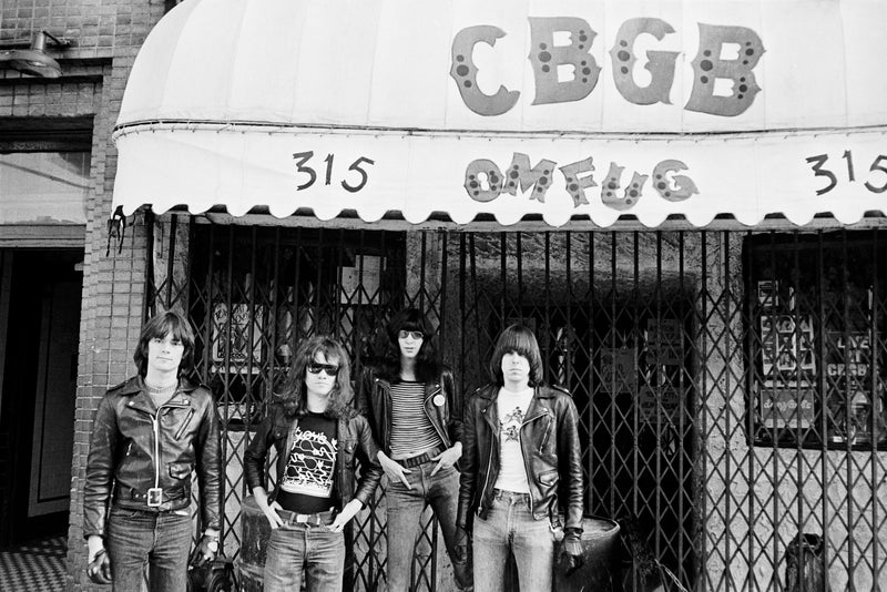 Ramones at CBGB, New York City, 1976, photographed by Danny Fields.