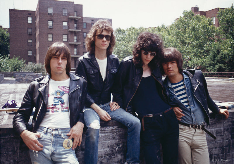 Ramones, Forest Hills, New York, 1975, photographed by Bob Gruen.