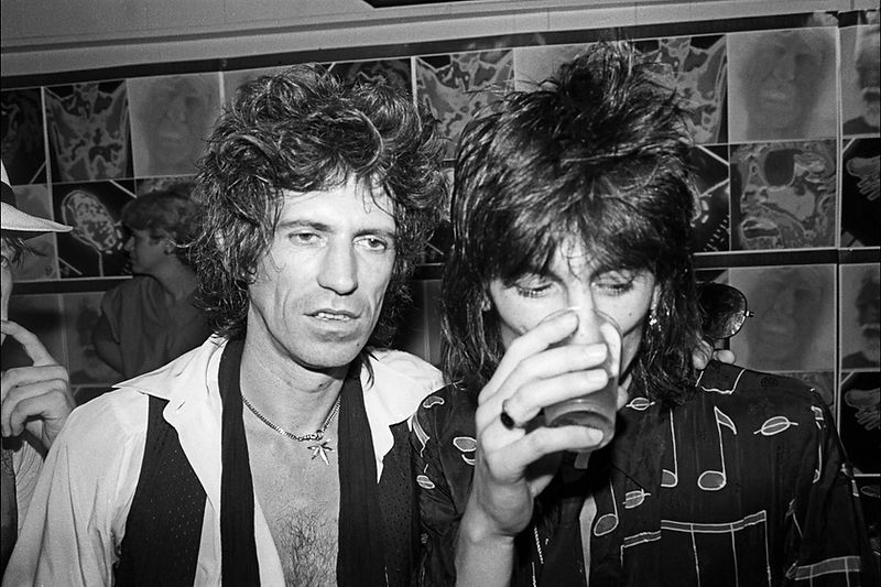 The Rolling Stones, New York City, 1980, photographed by Allan Tannenbaum.