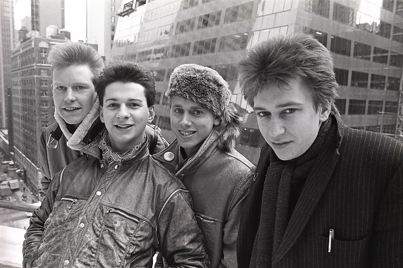 Depeche Mode, NYC, 1982, photographed by Allan Tannenbaum.