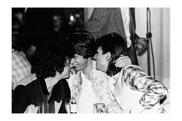 Lou Reed, Mick Jagger, David Bowie. Cafe Royale. London, 1973