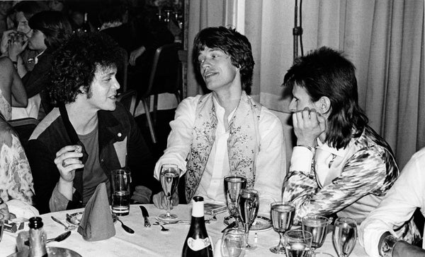 Lou Reed, Mick Jagger, David Bowie,. Cafe Royale. London, 1973
