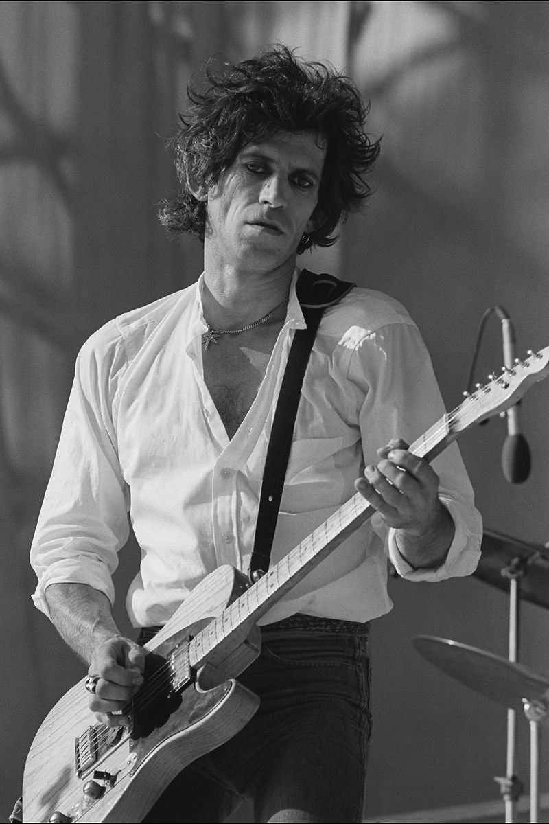 Keith Richards, Philadelphia, 1981, photographed by Allan Tannenbaum.