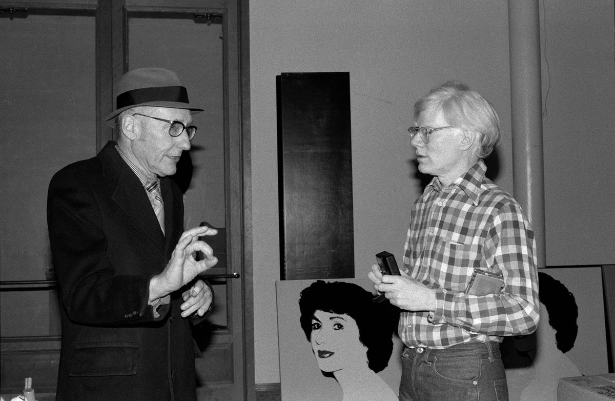 William S. Burroughs with Andy Warhol, New York City, 1980