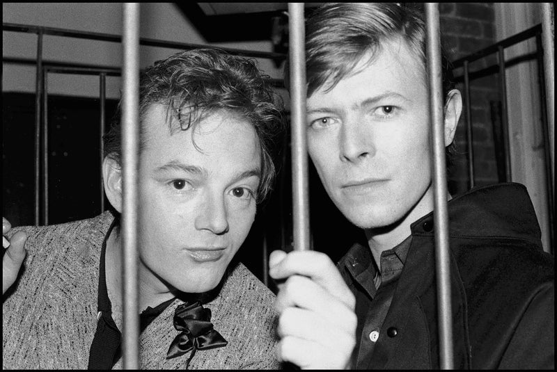 Jackie Curtis with David Bowie, the Mudd Club, New York City, 1979