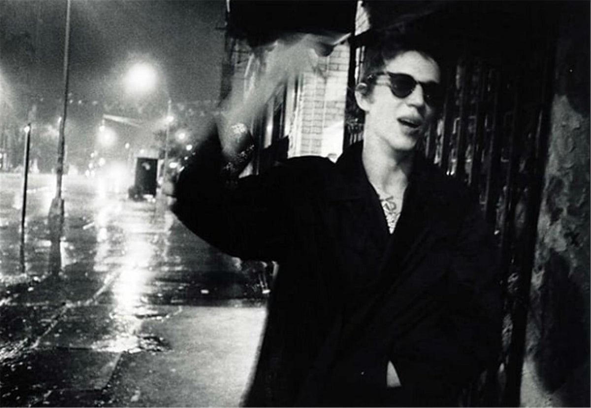 Richard Hell at Bowery Rainstorm, New York City, 1977