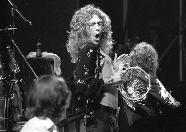 Robert Plant with Tambourine. London, 1975