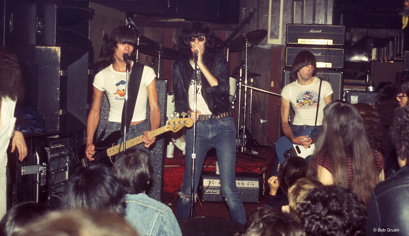 Ramones. CBGB, NYC, 1976, photographed by Bob Gruen.