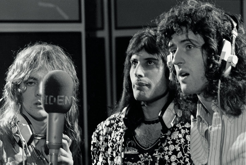 Queen, recording "Sheer Heart Attack" in London, UK, 1974 (2)