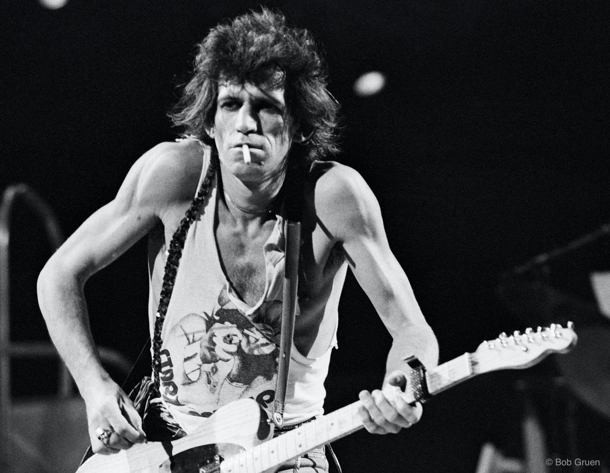 Keith Richards. MSG, NYC. November 12, 1981, photographed by Bob Gruen.
