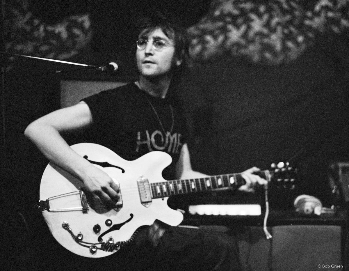 John Lennon. Record Plant, New York City, 1972, photographed by Bob Gruen.
