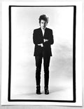 Vintage gelatin silver print of Bob Dylan in studio, New York, 1964 — unique print signed in pencil on the verso by Daniel Kramer.