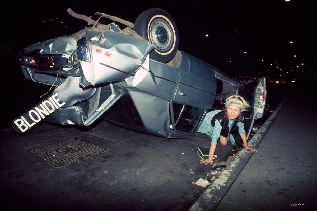 Debbie Harry "Car Crash". NYC, 1976, photographed by Bob Gruen.