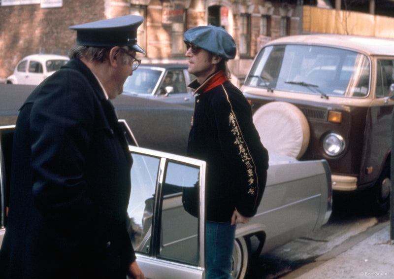 John Lennon. 44th Street, NYC, 1980, photographed by Bob Gruen.