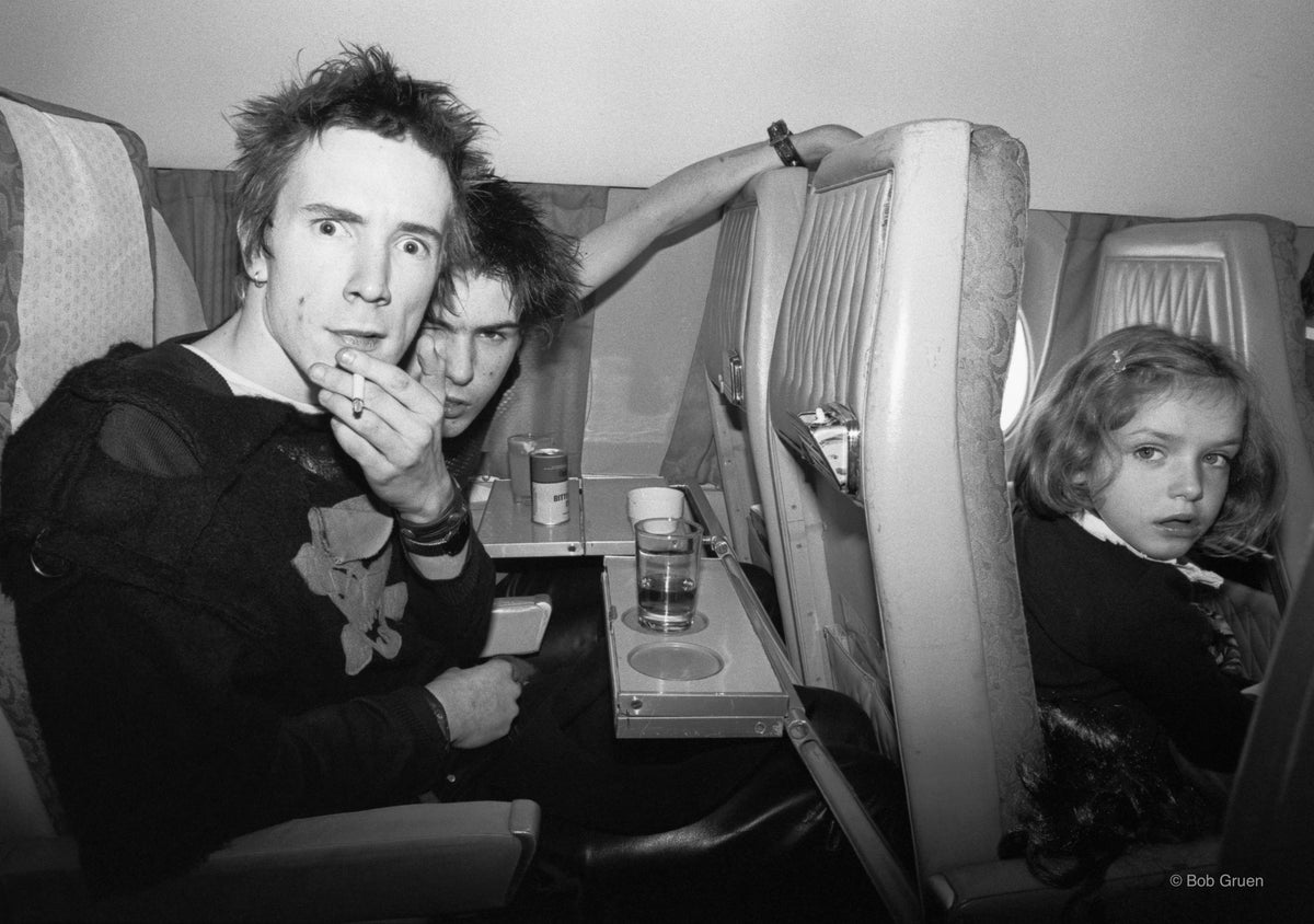 Johnny Rotten and Sid Vicious Europe 1977 photograph by Bob Gruen