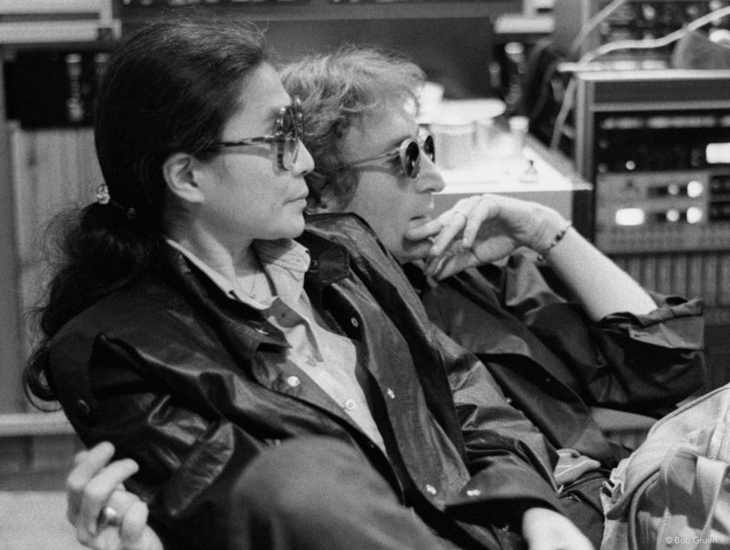 John Lennon and Yoko Ono. Hit Factory, NYC, 1980, photographed by Bob Gruen.