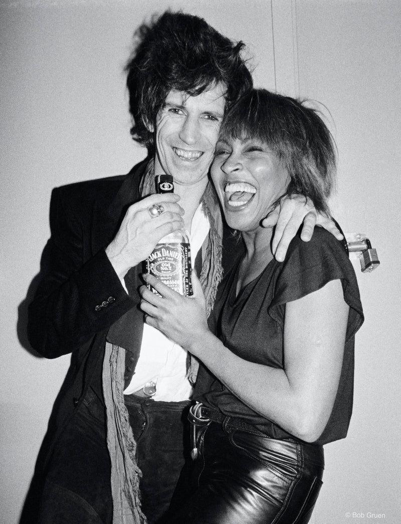 Keith Richards and Tina Turner. Ritz, NYC. January, 1983, photographed by Bob Gruen.