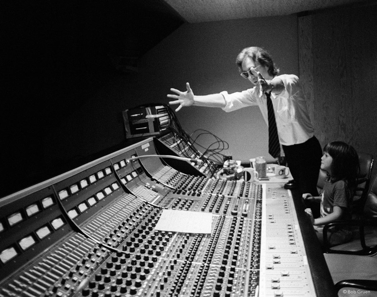 John Lennon and Sean Lennon. Hit Factory, NYC, 1980, photographed by Bob Gruen.