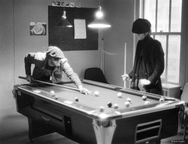 Harry Nilsson and John Lennon. Record Plant, NYC, 1974, photographed by Bob Gruen.