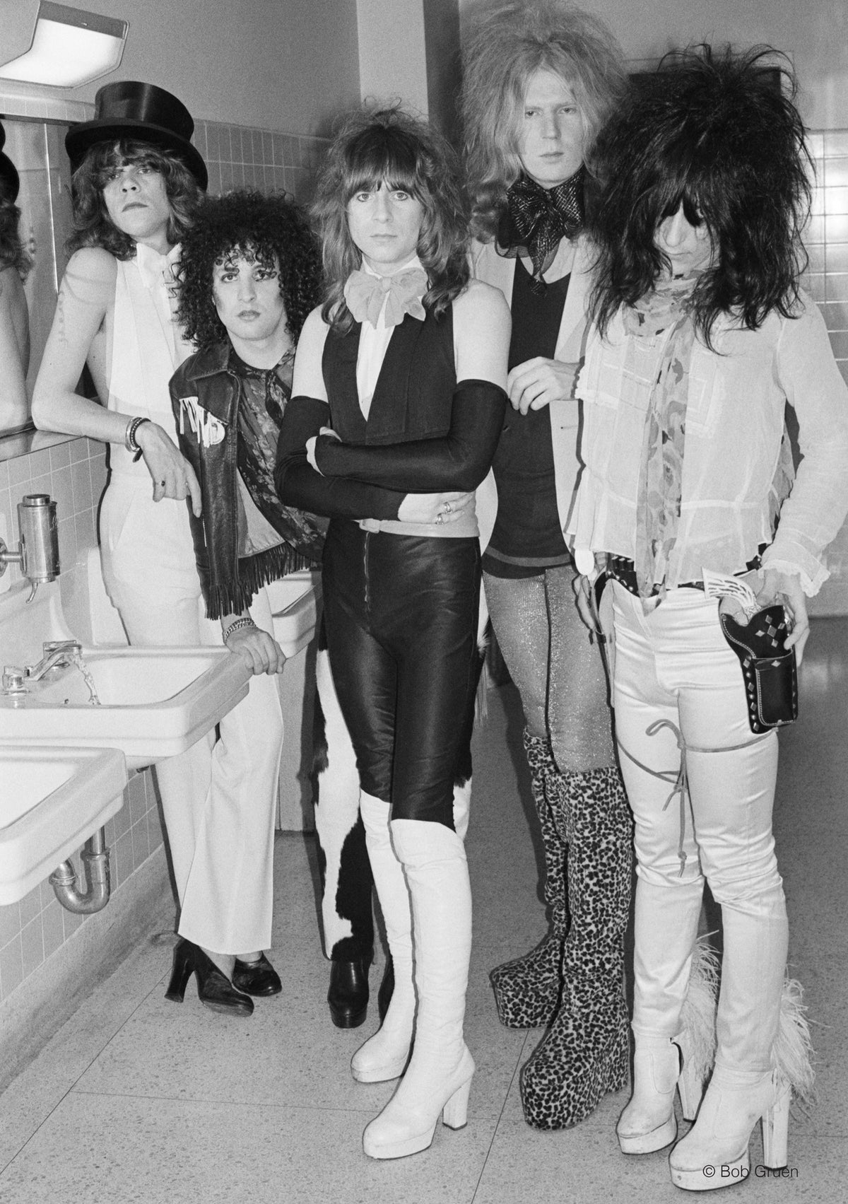 New York Dolls, Santa Monica, CA. March 19, 1974, photographed by Bob Gruen.