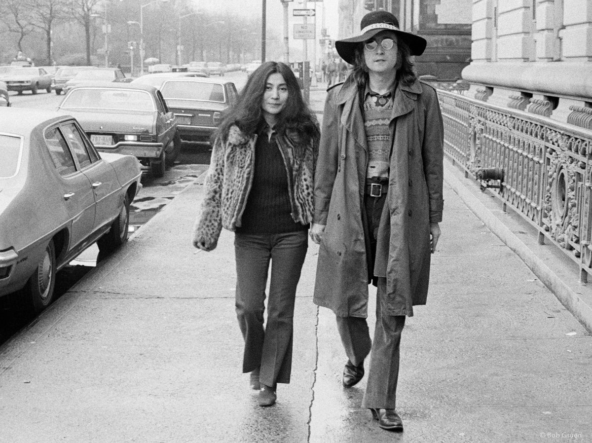 Yoko Ono and John Lennon. NYC, 1973, photographed by Bob Gruen.