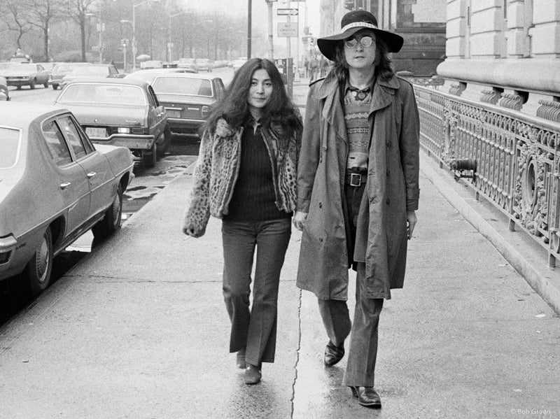 Yoko Ono and John Lennon. NYC, 1973, photographed by Bob Gruen.