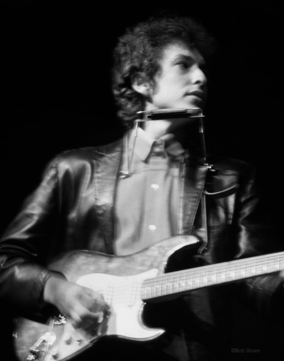 Bob Dylan, Newport Folk Festival, Newport, RI. July 25, 1965, photographed by Bob Gruen.