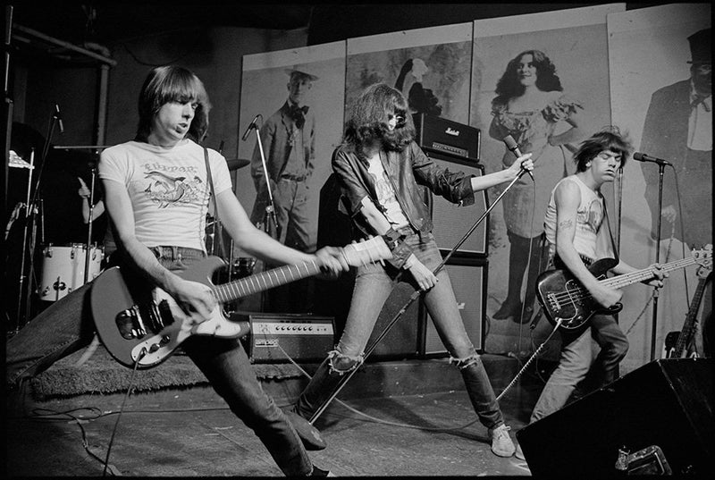 Ramones, CBGB, New York City, 1976, photographed by Roberta Bayley.