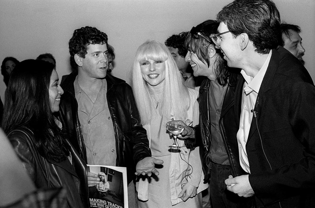 Sylvia, Lou Reed, Debbie Harry, Iggy Pop, and Chris Stein by Ebet Roberts, 1982