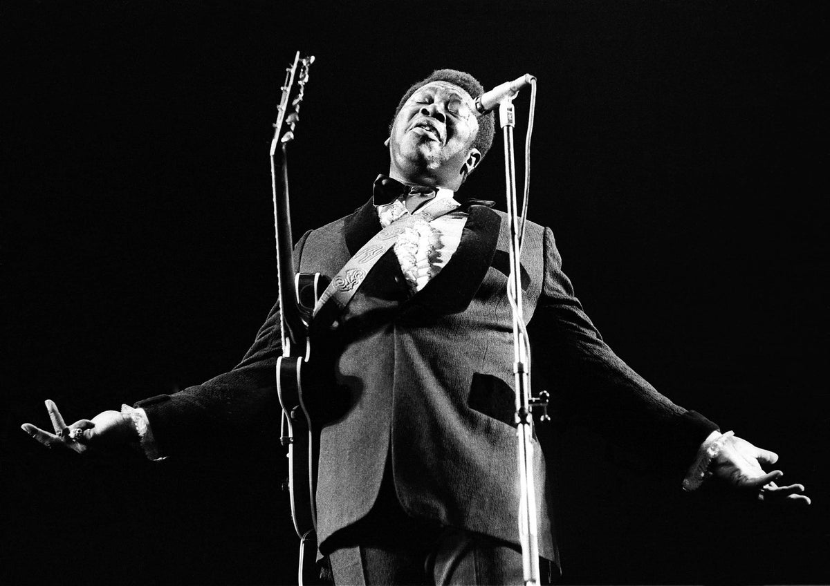 BB King. UK, 1975 — photograph by Ian Dickson