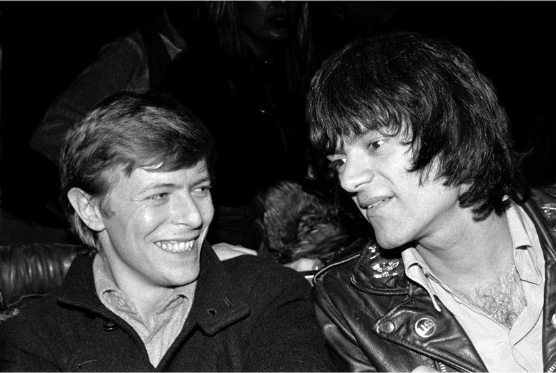 David Bowie with Dee Dee Ramone, the Mudd Club, New York City, 1978