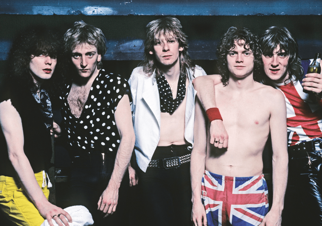 Def Leppard, 1983, photographed by Mark Weiss.