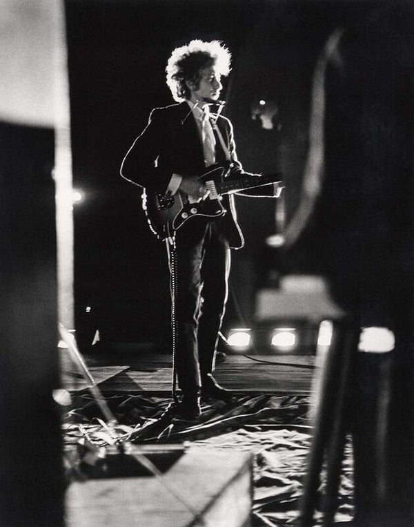 Bob Dylan, Backlit on Stage at Forest Hills Stadium, NYC, 1965