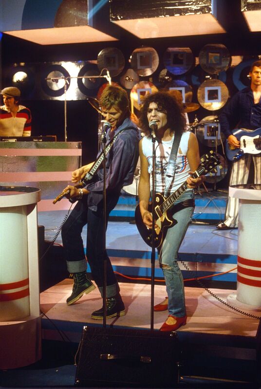 David Bowie & Marc Bolan on the TV Show 'Marc', 7th September 1977