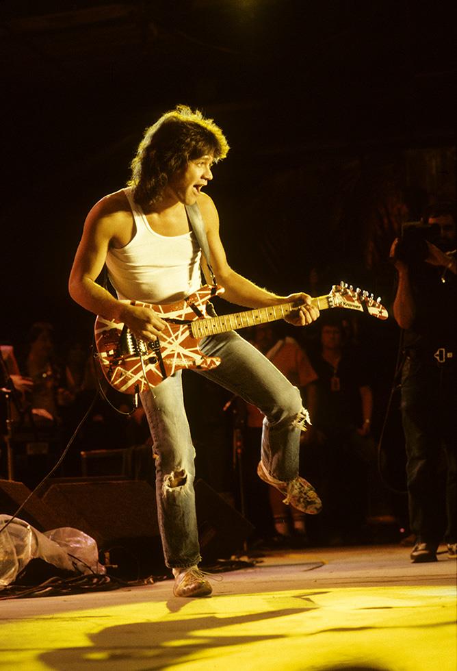 Portrait of Eddie Van Halen photographed by Charilyn Zlotnik, 1981.