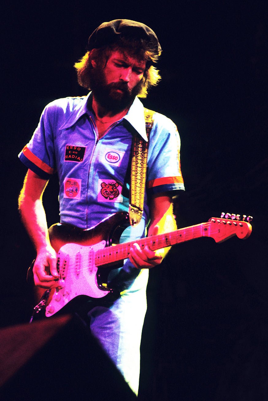 Eric Clapton, There's One in Every Crowd Tour, Nassau Coliseum, New York, 1975, photographed by Mark Weiss.