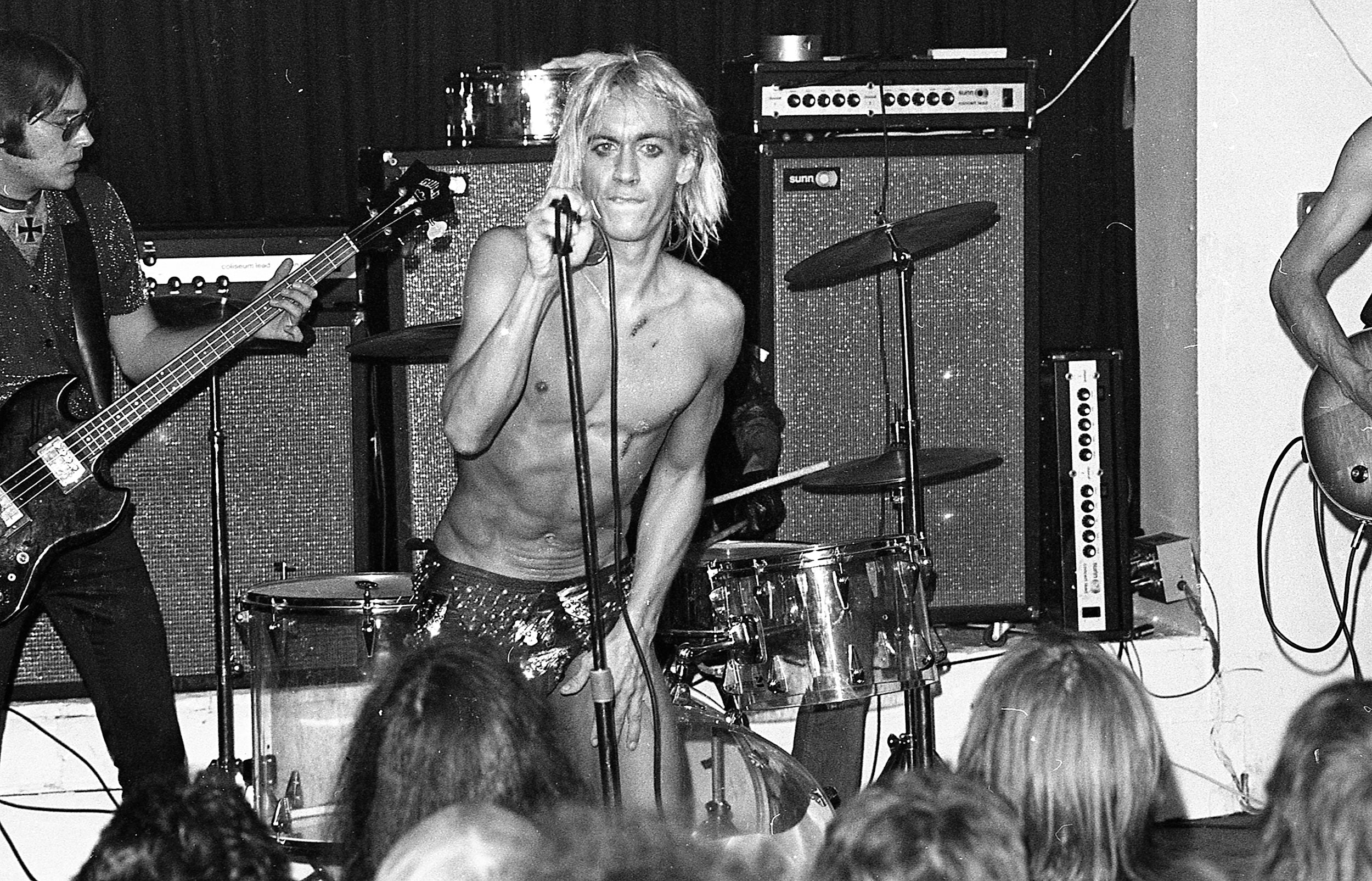 Iggy Pop performing live at Max's Kansas City, New York, photographed by Danny Fields.