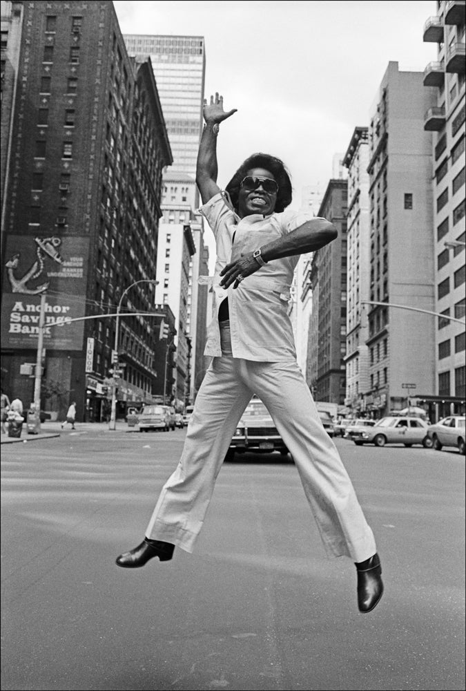 James Brown, New York City, 1979, photographed by Allan Tannenbaum.