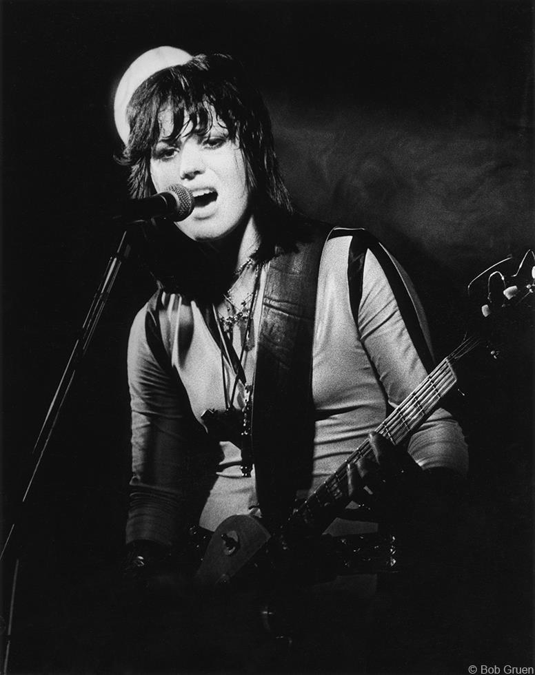 Joan Jett performing in New Jersey, 1977, photographed by Bob Gruen.