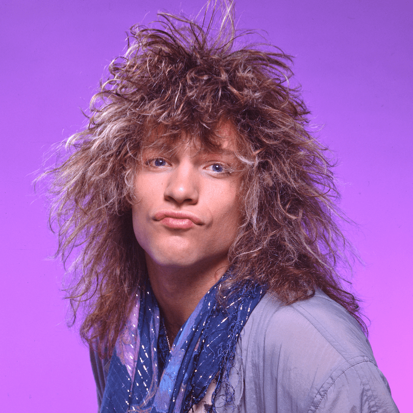 Jon Bon Jovi, Studio, New York City, 1986, photographed by Mark Weiss.