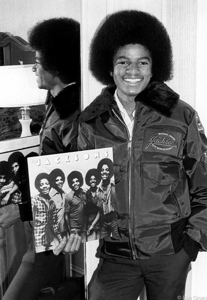 Michael Jackson portrait, New York City, 1977, photographed by Bob Gruen.