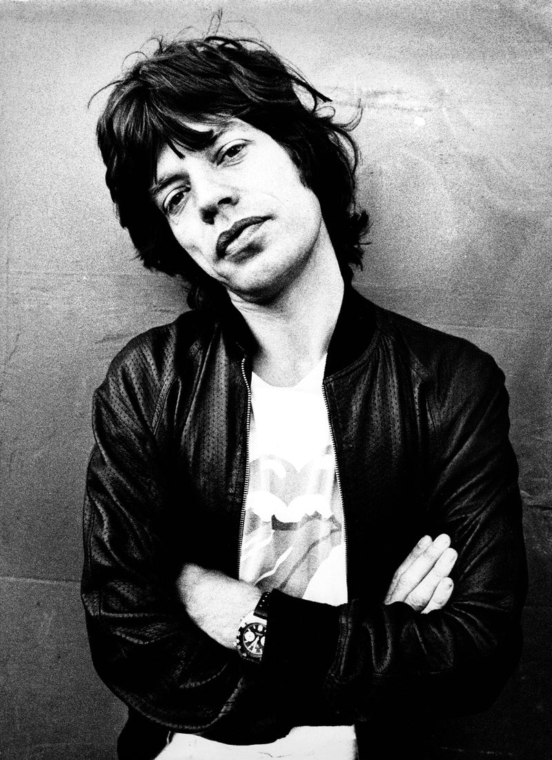 Mick Jagger portrait photographed by Gijsbert Hanekroot, 1975.