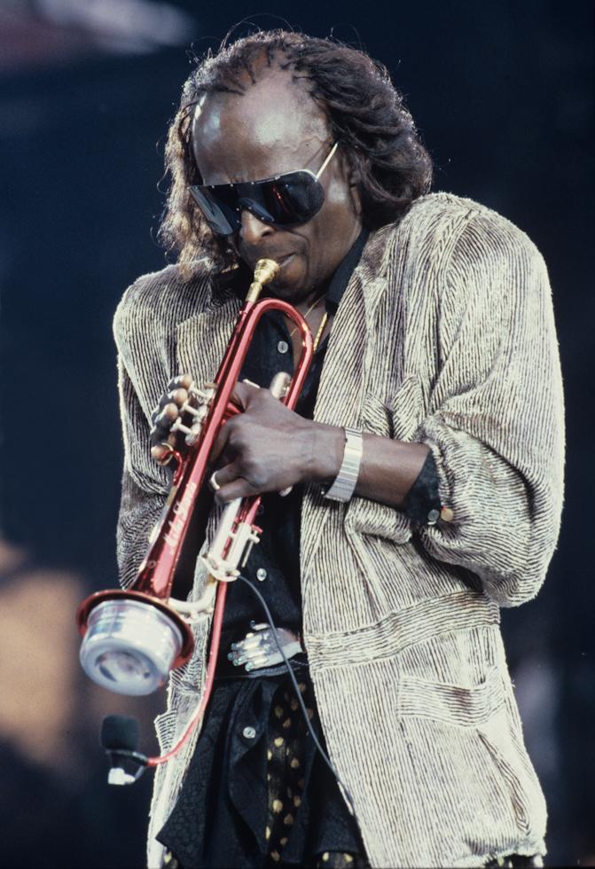 Miles Davis, Rutherford, NJ, 1986, photographed by Patrick Harbron.