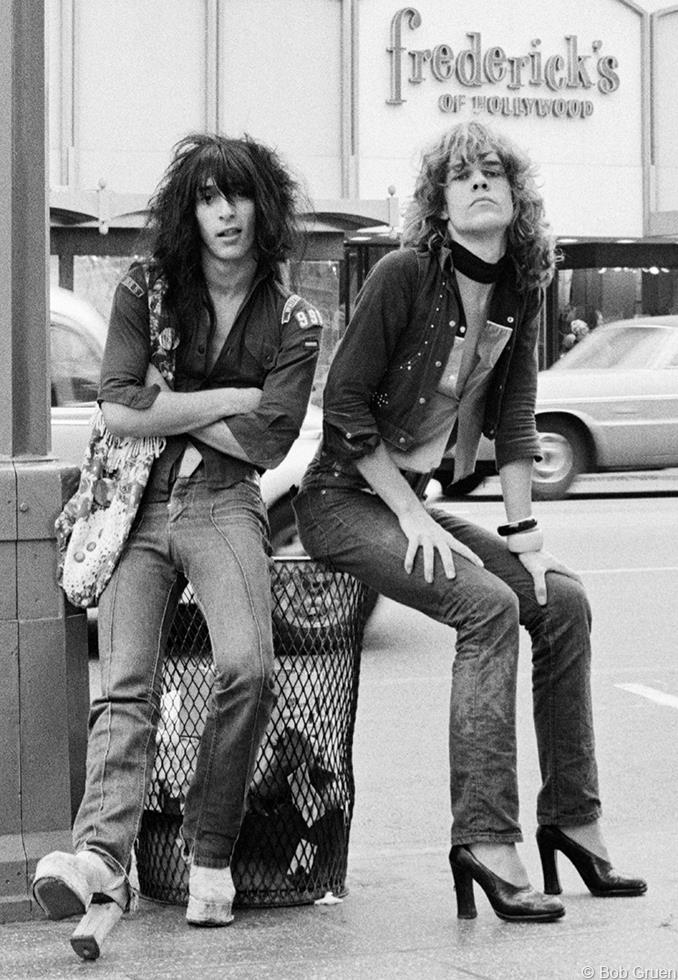 New York Dolls in Los Angeles, CA, 1973, photographed by Bob Gruen.