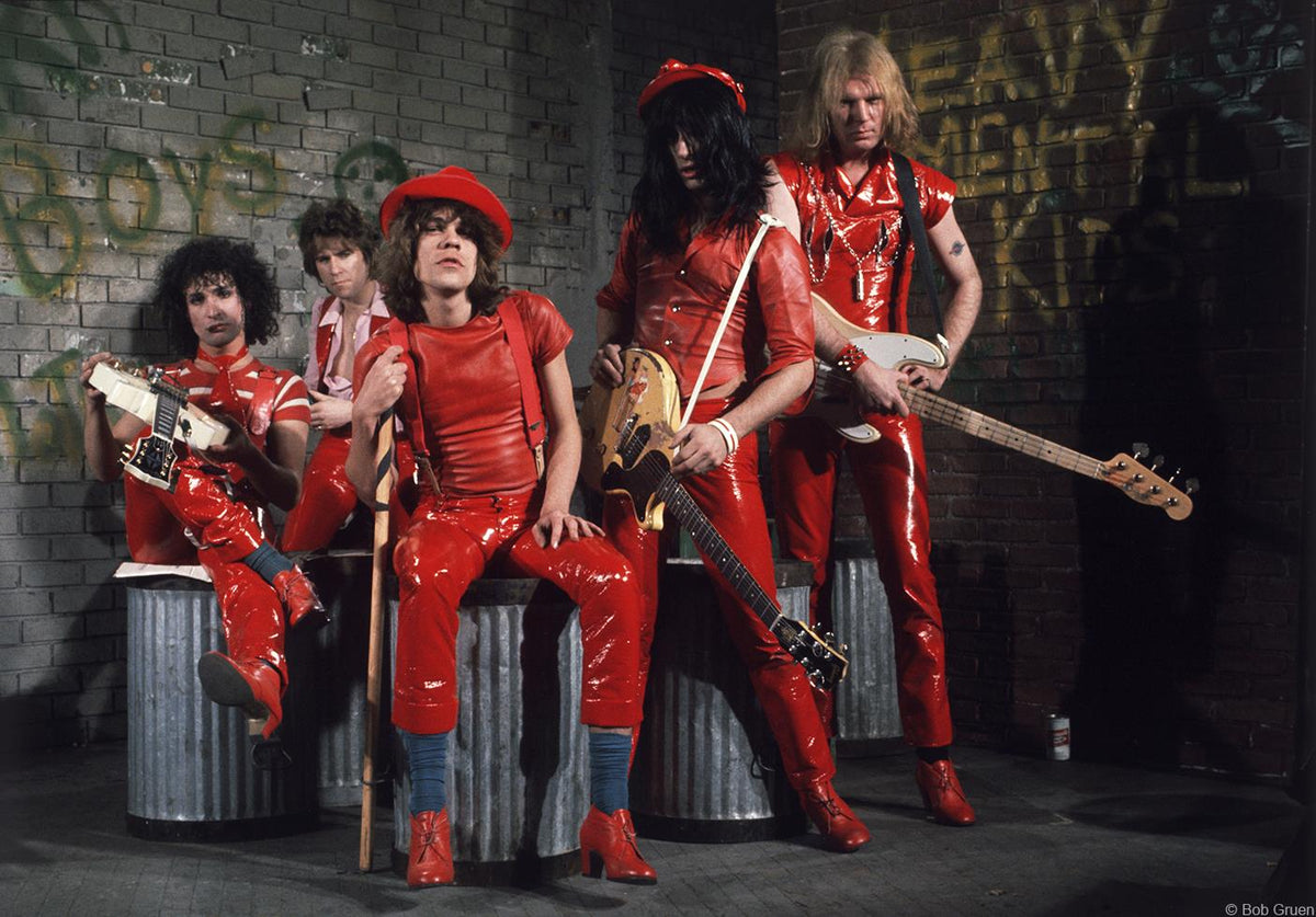 New York Dolls, New York City, 1975, photographed by Bob Gruen.